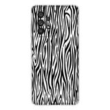 Manitoba Samsung Galaxy A33 ile Uyumlu Baskılı Yumuşak Silikon Şeffaf Telefon Kılıfı, Zebra Desen