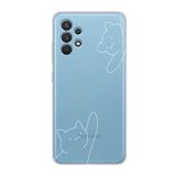 Manitoba Samsung Galaxy A33 ile Uyumlu Kediler Tasarımlı Baskılı Şeffaf Telefon Kılıfı
