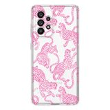Manitoba Samsung Galaxy A33 ile Uyumlu Leopar Tasarımlı Şeffaf Telefon Kılıfı
