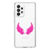 Manitoba Samsung Galaxy A33 ile Uyumlu Melek Kanadı Tasarımlı Şeffaf Telefon Kılıfı