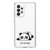 Manitoba Samsung Galaxy A33 ile Uyumlu Panda Tasarımlı Şeffaf Telefon Kılıfı