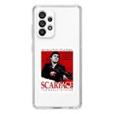 Manitoba Samsung Galaxy A33 ile Uyumlu Scarface Tasarımlı Şeffaf Telefon Kılıfı