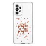 Manitoba Samsung Galaxy A33 ile Uyumlu Small Progress Tasarımlı Şeffaf Telefon Kılıfı, Çok Renkli