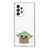 Manitoba Samsung Galaxy A33 Uyumlu Baby Yoda Tasarımlı Baskılı Şeffaf Telefon Kılıfı