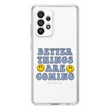 Manitoba Samsung Galaxy A33 Uyumlu Better Things Tasarımlı Şeffaf Telefon Kılıfı, Çok Renkli