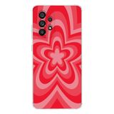 Manitoba Samsung Galaxy A33 Uyumlu Çiçek Tasarımlı Şeffaf Telefon Kılıfı, Silikon, Çok Renkli