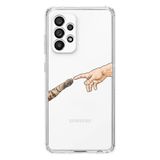 Manitoba Samsung Galaxy A33 Uyumlu El ve Pati Tasarımlı Şeffaf Telefon Kılıfı, Çok Renkli