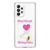 Manitoba Samsung Galaxy A33 Uyumlu Heart Break Tasarımlı Şeffaf Telefon Kılıfı, Çok Renkli