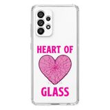 Manitoba Samsung Galaxy A33 Uyumlu Heart Of Glass Tasarımlı Şeffaf Telefon Kılıfı, Çok Renkli