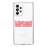 Manitoba Samsung Galaxy A33 Uyumlu Iced Coffee Tasarımlı Şeffaf Telefon Kılıfı