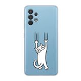 Manitoba Samsung Galaxy A33 Uyumlu Kedi Tasarımlı Baskılı Şeffaf Telefon Kılıfı