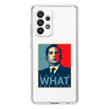 Manitoba Samsung Galaxy A33 Uyumlu Michael Scott Tasarımlı Baskılı Şeffaf Telefon Kılıfı
