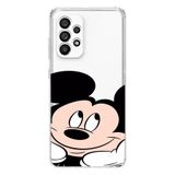 Manitoba Samsung Galaxy A33 Uyumlu Mickey Tasarımlı Baskılı Şeffaf Telefon Kılıfı
