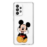 Manitoba Samsung Galaxy A33 Uyumlu Mickey Tasarımlı Şeffaf Telefon Kılıfı, Silikon, Çok Renkli