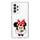 Manitoba Samsung Galaxy A33 Uyumlu Minnie Mouse Tasarımlı Baskılı Şeffaf Telefon Kılıfı