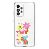 Manitoba Samsung Galaxy A33 Uyumlu More Self Love Tasarımlı Şeffaf Telefon Kılıfı, Çok Renkli