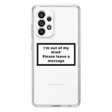 Manitoba Samsung Galaxy A33 Uyumlu Out Of Mind Tasarımlı Şeffaf Telefon Kılıfı, Silikon, Çok Renkli