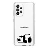 Manitoba Samsung Galaxy A33 Uyumlu Panda Tasarımlı Şeffaf Telefon Kılıfı, Silikon, Çok Renkli