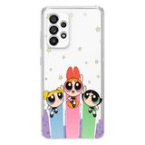 Manitoba Samsung Galaxy A33 Uyumlu Powerpuff Girls Tasarımlı Şeffaf Telefon Kılıfı, Çok Renkli
