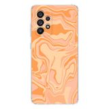 Manitoba Samsung Galaxy A33 Uyumlu Sarı Desen Tasarımlı Şeffaf Telefon Kılıfı