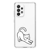 Manitoba Samsung Galaxy A33 Uyumlu Sevimli Kedi Tasarımlı Şeffaf Telefon Kılıfı
