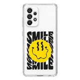 Manitoba Samsung Galaxy A33 Uyumlu Smile Tasarımlı Şeffaf Telefon Kılıfı, Silikon, Çok Renkli