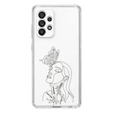 Manitoba Samsung Galaxy A33 Uyumlu Soyut Sanat Tasarımlı Şeffaf Telefon Kılıfı, Silikon, Çok Renkli