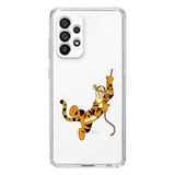 Manitoba Samsung Galaxy A33 Uyumlu Tiger Tasarımlı Şeffaf Telefon Kılıfı, Çok Renkli