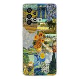 Manitoba Samsung Galaxy A33 Uyumlu Van Gogh Tasarımlı Şeffaf Telefon Kılıfı, Çok Renkli