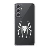Manitoba Samsung Galaxy A34 Uyumlu Örümcek Logo Tasarımlı Baskılı Şeffaf Telefon Kılıfı