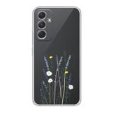 Manitoba Samsung Galaxy A36 Uyumlu Baskılı Yumuşak Silikon Şeffaf Telefon Kılıfı, Çiçek Deseni
