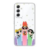 Manitoba Samsung Galaxy A54 Uyumlu Powerpuff Girls Tasarımlı Şeffaf Telefon Kılıfı, Çok Renkli