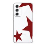 Manitoba Samsung Galaxy A54 Uyumlu Yıldız Tasarımlı Şeffaf Telefon Kılıfı, Silikon, Çok Renkli