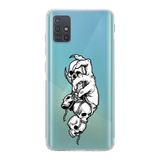 Manitoba Samsung Galaxy M31S Uyumlu Kuru Kafa Tasarımlı Baskılı Şeffaf Telefon Kılıfı