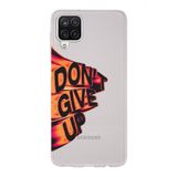 Manitoba Samsung Galaxy M33 ile Uyumlu Dont Give Up Tasarımlı Şeffaf Telefon Kılıfı, Çok Renkli