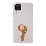 Manitoba Samsung Galaxy M33 ile Uyumlu Jerry Tasarımlı Şeffaf Telefon Kılıfı, Silikon, Çok Renkli