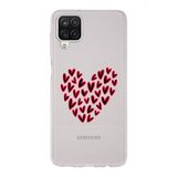 Manitoba Samsung Galaxy M33 ile Uyumlu Kalpler Tasarımlı Şeffaf Telefon Kılıfı