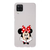Manitoba Samsung Galaxy M33 ile Uyumlu Minnie Mouse Tasarımlı Baskılı Şeffaf Telefon Kılıfı