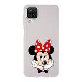 Manitoba Samsung Galaxy M33 ile Uyumlu Minnie Mouse Tasarımlı Şeffaf Telefon Kılıfı, Silikon, Çok Renkli