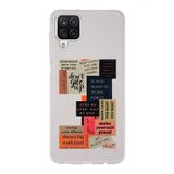 Manitoba Samsung Galaxy M33 ile Uyumlu Motivasyon Kolaj Tasarımlı Şeffaf Telefon Kılıfı, Çok Renkli