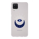 Manitoba Samsung Galaxy M33 ile Uyumlu Nazar Göz Tasarımlı Baskılı Şeffaf Telefon Kılıfı