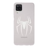 Manitoba Samsung Galaxy M33 ile Uyumlu Örümcek Logo Tasarımlı Baskılı Şeffaf Telefon Kılıfı