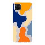 Manitoba Samsung Galaxy M33 ile Uyumlu Renkli Şekiller Tasarımlı Şeffaf Telefon Kılıfı