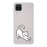 Manitoba Samsung Galaxy M33 ile Uyumlu Sevimli Kedi Tasarımlı Şeffaf Telefon Kılıfı