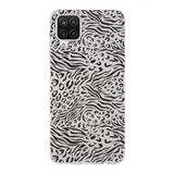 Manitoba Samsung Galaxy M33 ile Uyumlu Zebra Leopar Desen Baskılı Şeffaf Silikon Telefon Kılıfı