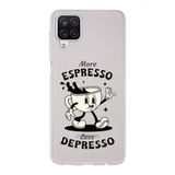 Manitoba Samsung Galaxy M33 Uyumlu Baskılı Yumuşak Silikon Şeffaf Telefon Kılıfı, Espresso Deseni