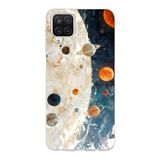 Manitoba Samsung Galaxy M33 Uyumlu Baskılı Yumuşak Silikon Şeffaf Telefon Kılıfı, Gezegen Deseni