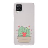Manitoba Samsung Galaxy M33 Uyumlu Baskılı Yumuşak Silikon Şeffaf Telefon Kılıfı, Kaktüs Desen