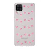 Manitoba Samsung Galaxy M33 Uyumlu Baskılı Yumuşak Silikon Şeffaf Telefon Kılıfı, Pembe Paw Desen