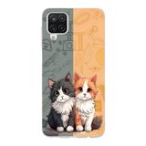 Manitoba Samsung Galaxy M33 Uyumlu Baskılı Yumuşak Silikon Telefon Kılıfı, Kedi Deseni
